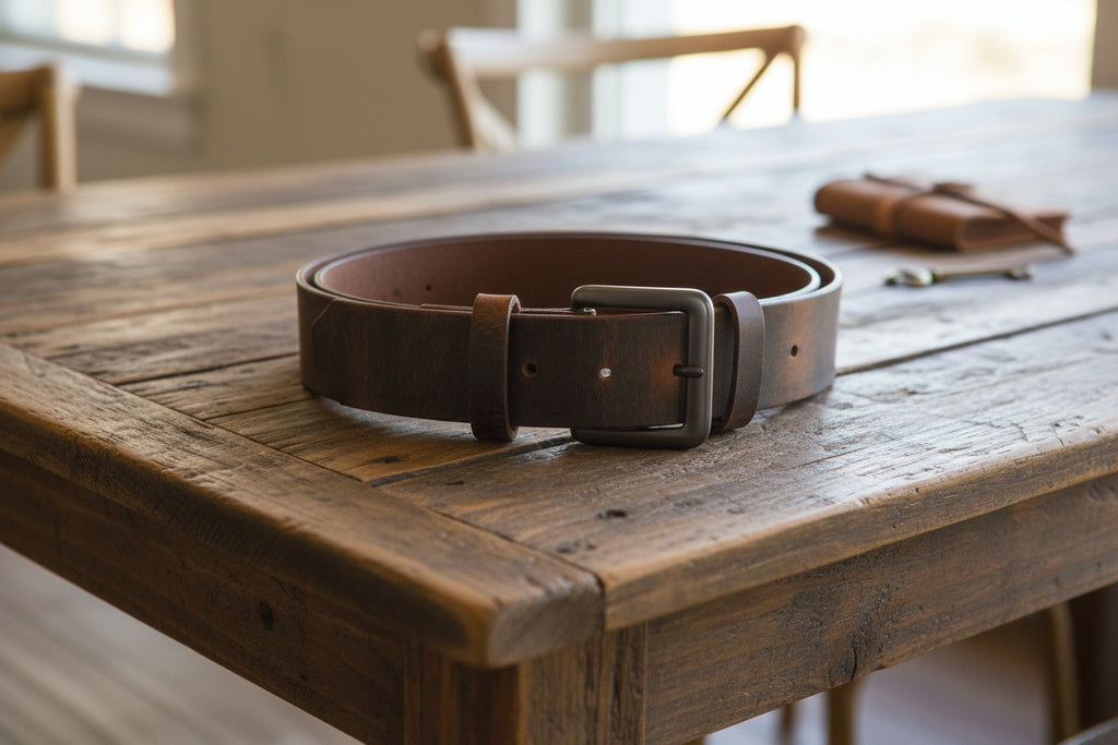 Full Grain Crazy Horse Buffalo Leather Belt