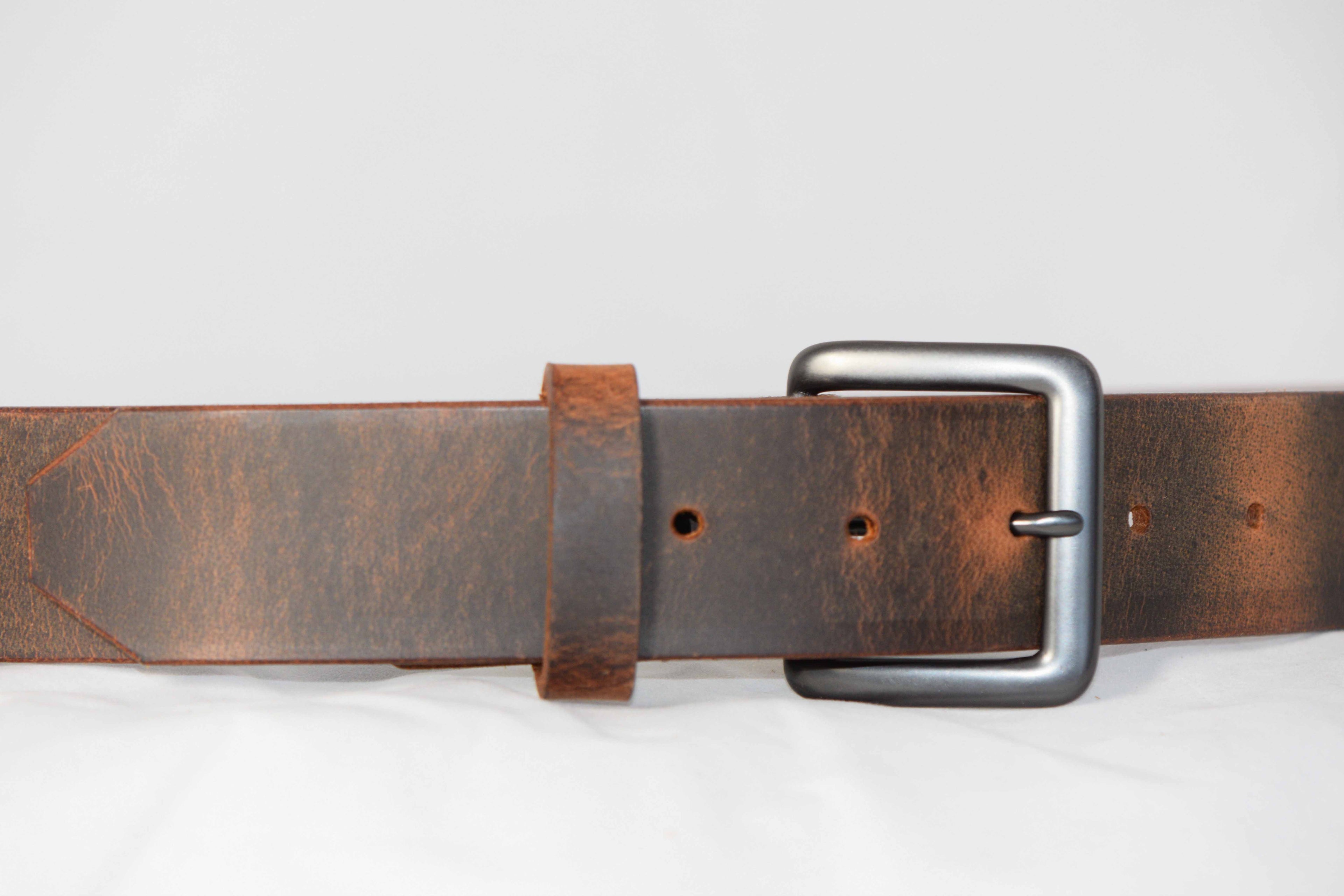 Full Grain Crazy Horse Buffalo Leather Belt